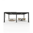 thumbnail image 2 of All-Aluminum Louvered Pergola 12"x 20", Outdoor Pergola with Adjustable Louvered Roof, Reinforced Aluminum Frame, Hardtop Gazebo, 2 of 7