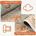 thumbnail image 3 of Boho Kitchen Mats for Floor 3 PCS, Non-Slip Kitchen Rug Sets, Waterproof Mats for Kitchen Floor, Farmhouse Washable Runner Rugs for Hallway Laundry Holiday Sink Decor (Orange,20"x59"+20"x48"+20"x32"), 3 of 7