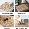 thumbnail image 2 of Christmas Coffee Mat Rubber Dish Drying Mat For Kitchen Counter Farmhouse Kitchen Mat Thanksgiving Coffee Bar Accessories Decorative Coffee Chocolate Dish Drying Pad 18" X 24", 2 of 6