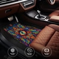 thumbnail image 4 of Cauagu Vibrant Psychedelic Eye Pattern Car Floor Mat Set of 4,Car Carpet Mats Car Mats with Anti-Slip Backing & Driver Heel Pad Universal Fit for Cars/Trucks/SUV/Vans, 4 of 6