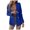 Blue, variant on Lightweight Jacket Women Business Casual Cropped Blazer Jacket Open Front Cardigan Hot Pink,M