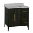 thumbnail image 4 of Parisian 36" Bathroom Vanity with Black Oak Cabinet and Carrara Marble Top, 4 of 7