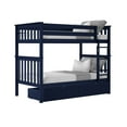 thumbnail image 3 of Max & Lily Solid Wood Twin over Twin Bunk Bed for Kids with Underbed Storage Drawers, 3 of 13