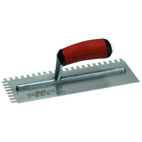 Marshalltown 717SD 11"x4-1/2" Notched Trowel U with Curved DuraSoft Handle