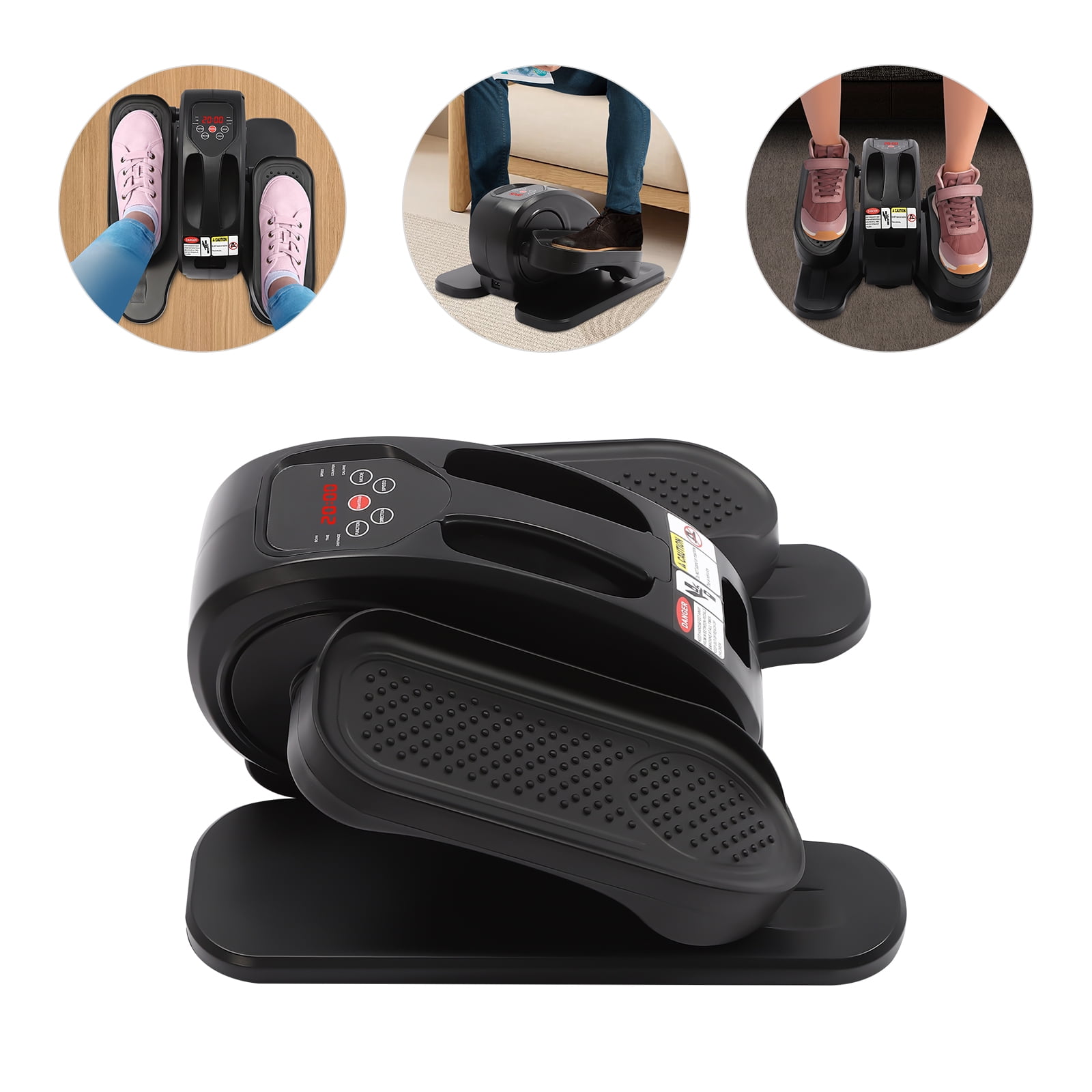 Under Desk Electric Elliptical Machine for Seniors Use Home Office Adults Seated Pedal Exerciser Electric Ellipse Leg Exerciser with Remote Control