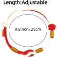 thumbnail image 4 of Pulseras de nudo trenzado yuxing hechas a mano dijes colores variados ajustable rojo, 4 of 4