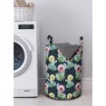 thumbnail image 3 of Cactus Laundry Bag, Foliage Pattern with Watercolor Effect Mexican Indigenous Flowers Botany Inspired, Basket with Handles Drawstring Closure for Laundromats, 13" x 19", Multicolor, by Ambesonne, 3 of 4