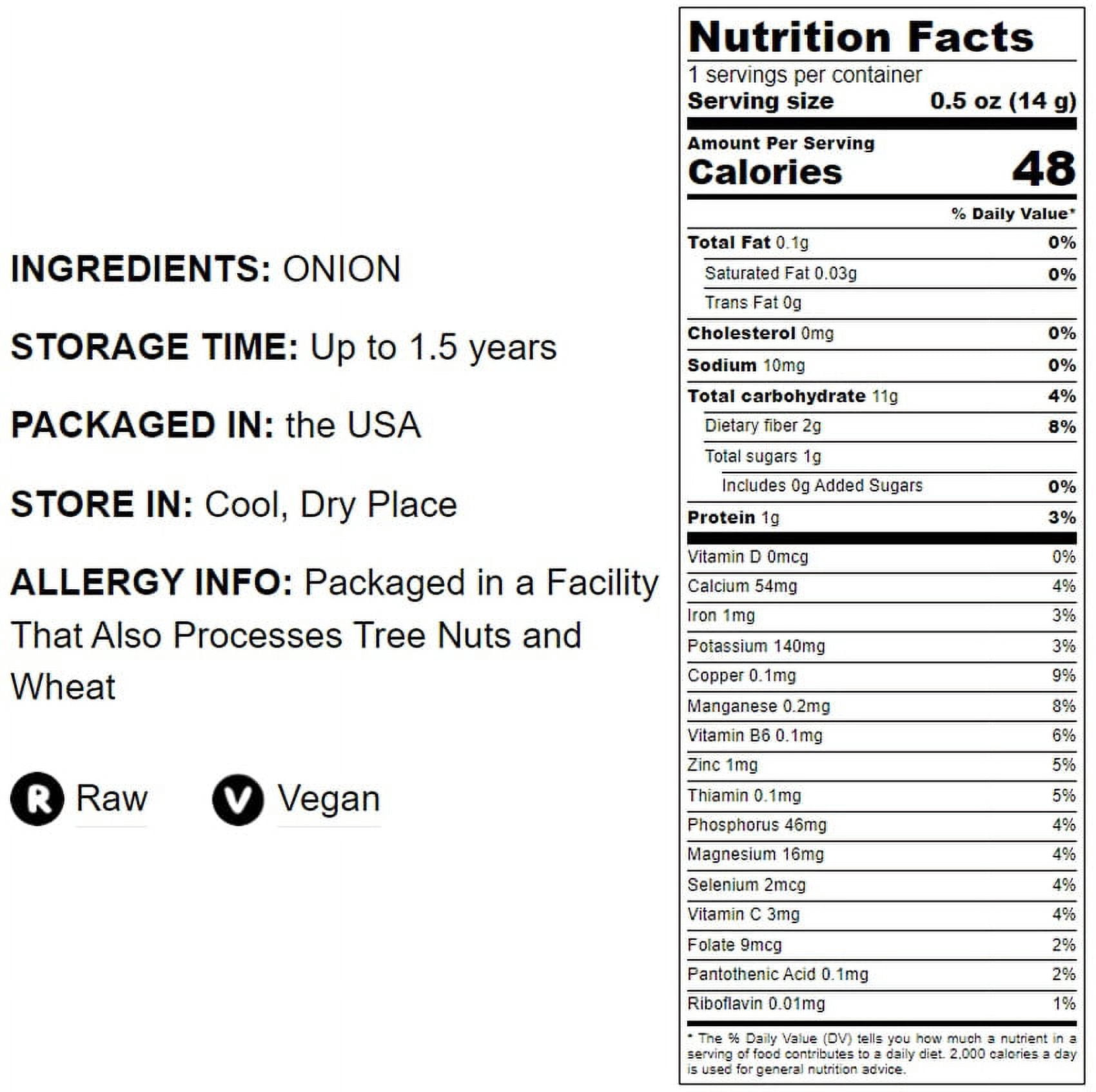 Onion Powder, 3 Pounds — Raw, Vegan — by Food to Live