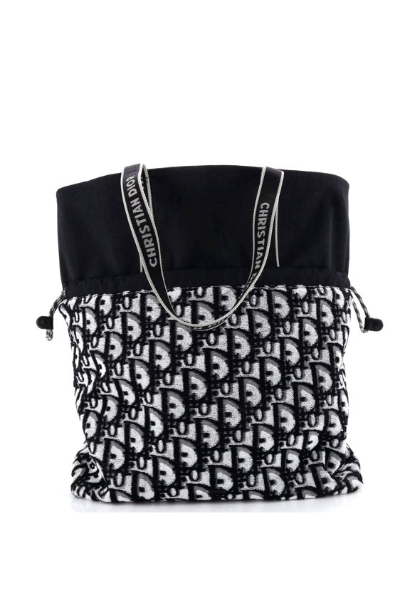 Pre-Owned Reversible Tote Oblique Terry Cotton and Oblique Technical Nylon By Rebag