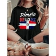 thumbnail image 1 of T-Shirt à Imprimé Drapeau Patriotique pour Femmes - Col Rond Décontracté, Manches Courtes, Mélange de Polyester Extensible, Lavable en Machine - Parfait pour la Fête de l'Indépendance et les Tenues Décontractées, Fête des Pères, Fête des Mères, Nouvel An, 1 of 7