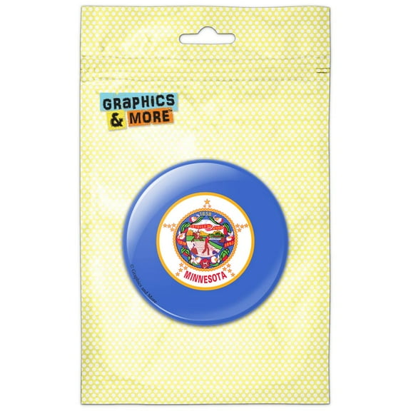 Minnesota State Flag Pinback Button Pin Badge