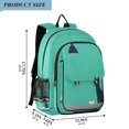 thumbnail image 2 of FORMRS Unisex School Backpack 17" Student Travel Bag with Laptop Compartment, Green Cat, 2 of 7