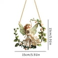 thumbnail image 3 of JilgTeok 5 Packs Flower Fairy Elf Acrylic 2D Hanging Window Pendant Home Garden Decoration for Door Window Car Hanging Elf Girl Art Ornaments, 3 of 4