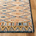 thumbnail image 3 of SAFAVIEH Aspen Millicent Geometric Diamonds Wool Runner Rug, Gold/Rust, 2'3" x 11', 3 of 7