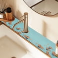 thumbnail image 2 of Yayeee Faucet Mat for Kitchen Sink 30" Diatomite Long Splash Guard Pad, Capybara Splash, 2 Pack, 2 of 7