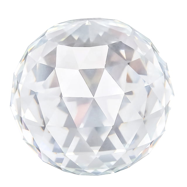 1 pieza de prismas de cristal de corte transparente, bola de cristal, accesorios de hardware para decoración del hogar y el hotel, 80 mm/3,15 pulgadas