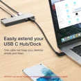 thumbnail image 3 of RHEA- Usebean Right Angle Usb C Extension Cable 6Ft, 90 Degree Usb-C 3.1 Black, 3 of 6