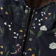 thumbnail image 5 of Scyoekwg Womens Jackets Winter Casual Loose Trendy Ethnic Print Jacket Long Sleeve Coat Winter Warm Coat Plush Jacket Pocket Button Hooded Coat (#B01=Blue,XL), 5 of 5