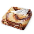 thumbnail image 2 of Cinnamon Roll Blanket Gifts For Kids Adults - Lightweight Throw Blanket For Bedroom Living Room Decor Soft Fuzzy Fleece Cozy Plush Bed Couch 40"X30", 2 of 7