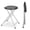 Black, variant on Costway Portable Folding Camp Chair, Black and Silver