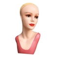 thumbnail image 1 of Female Mannequin Head Makeup 21.26inch Stable Base Hat Display Rack Necklace Pink, 1 of 9