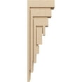 thumbnail image 3 of 6"W x 12"D x 36"H Thin Landon Rough Cedar Woodgrain TimberThane Corbel, Primed Tan, 3 of 6
