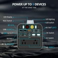 thumbnail image 3 of Fovendi Portable Power Station 300W,300Wh/81000mAh Outdoor Solar Generator for Camping with AC Outlet, Dual Way 65W PD Port,for Travel, Home Backup,RV, off-Grid, 3 of 10