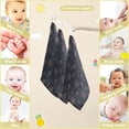 thumbnail image 2 of Coolnut Christmas Elegant Baby Muslin Washcloths Face Towel, 3 PCS Gold Snowflakes Burp Cloths Cotton Wipes Infant Wash Cloth for Newborn Boys Girls 12x12 inches, 2 of 6