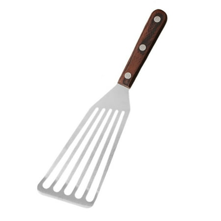 

Lierteer Title: Stainless Steel Fish Turner with WoodenPlastic Handle Ideal for