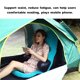 thumbnail image 4 of Soporte lumbar inflable para móviles, silla de exterior cómoda y portátil, ideal para pesca, camping y descanso, diseño ergonómico con reposabrazos, color azul, fácil de inflar y almacenar., 4 of 6