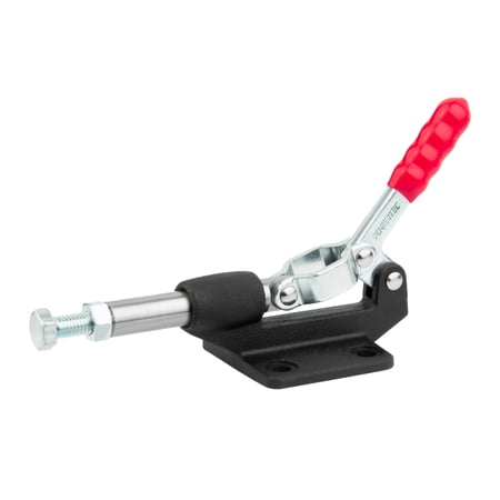 UPC: 0843441100355 | POWERTEC 20318 Push Pull Toggle Clamp | Heavy Duty 500 lb Holding Capacity Plunger Stroke Clamp w Flange Base Plate – 305-CM