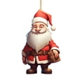 thumbnail image 2 of Christmas Gifts Clearance! SHENGXINY Christmas Tree Decorations Clearance Christmas Tree Ornaments Sets Santa Wooden Ornaments Santa Snowboard Santa Christmas Tree Ornaments C, 2 of 3