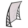 thumbnail image 3 of Spaco 40 x 40 Inch Outdoor Polycarbonate Front Door Window Awning Canopy-Black, Entry Door Outdoor Window Awning Exterior, Front Door Overhang Awning for Sun Shutter, UV, Rain, 3 of 4