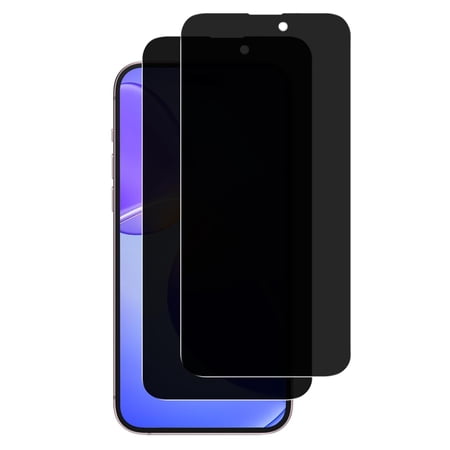 (2 Pack) Privacy Screen Protector for iPhone 16 Plus, Anti-Spy Tempered Glass Anti Scratch Bubble Free Case Friendly Lightweight Film for iPhone 16 Plus, Black