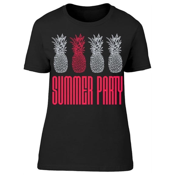 Pineapple Summer Party T-Shirt Women -Image by Shutterstock, Female Medium