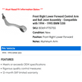 thumbnail image 2 of Front Right Lower Forward Control Arm and Ball Joint Assembly - Compatible with 1994 - 1995 BMW 530i, 2 of 2