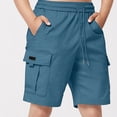 thumbnail image 4 of DJDLJWCJ Boys Cargo Shorts with Pockets Elastic Waist Relaxed Fit Athletic Shorts Workout Pants Boys for Outdoor Sports, Blue 14 Years, 4 of 9