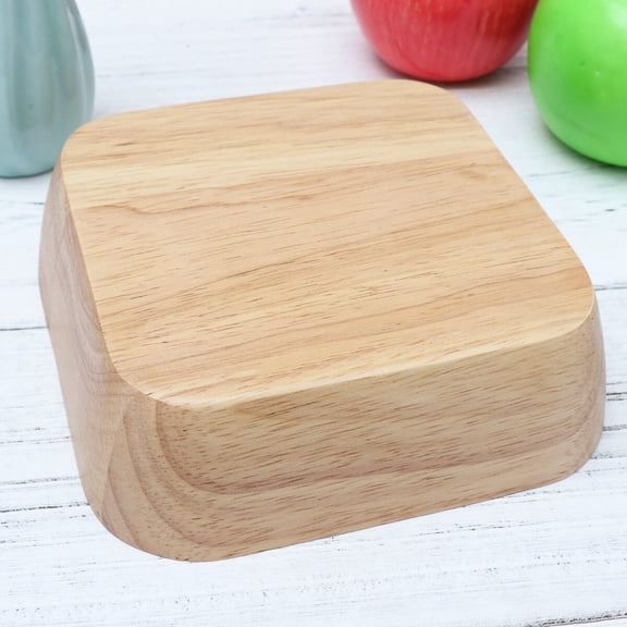 BALAHAPY Wooden Fruit Salad Bowl in Khaki, Natural Material Container Ideal for Kitchen and Dining Use