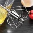 thumbnail image 4 of 12inch Stainless Steel Semi-Automatic Whisk, Hand Push Rotary Blender Egg Whisk, Mixer Stirrer Kitchen Tool Red, 4 of 5