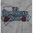 thumbnail image 2 of Dominican Doll Cute DR Flag Roses Womens Slim Fit Graphic Tee Brisco Brands S, 2 of 5