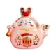 thumbnail image 1 of Estatua de conejo chino de cerámica con forma de caja de ahorro de dinero, caricatura y adorable Rosado, 1 of 9