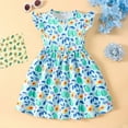 thumbnail image 2 of Toddler Girls Children Short Sleeve Prints Dresses Dress Clothes for Kids Size 2-3T, 2 of 5