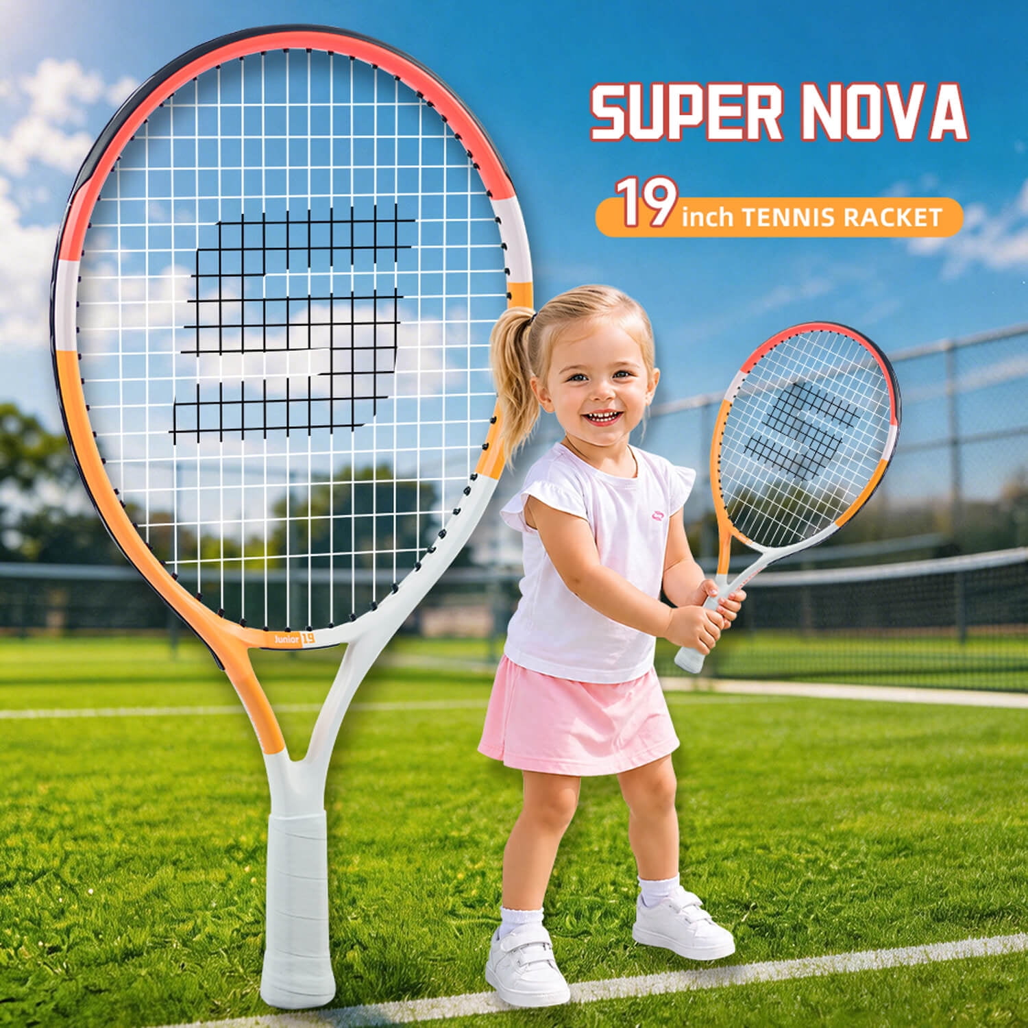 19/21/23/25 Inch Carbon Fibre Tennis Racket, Professional Beginners High Quality, Lightweight & Durable, Already Threaded, Best Gifts for Son & Daughter, Fostering A Love of Sport