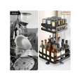 thumbnail image 2 of Estante Cuadrado Ajustable Giratorio De Cocina Con 2 Niveles Xtellae negro, 2 of 4