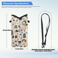 thumbnail image 7 of SEANATIVE Neoprene Crossbody Bags Waterproof Phone Case with Strap Universal Travel Bag Fits Most Smartphone for iPhone 15/14/13, for Samsung 22/23, Abstract Boho Geometric Art Leaf Creamy White, 7 of 7