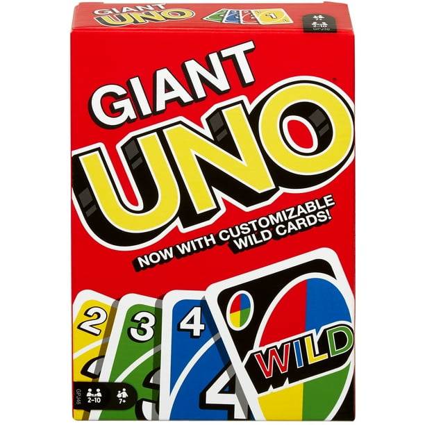 Uno Giant Family Card Game With 108 Oversized Cards Walmart Com