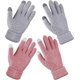 thumbnail image 1 of pares de guantes de invierno con pantalla táctil para mujer, guantes de punto cálidos con forro de lana y puños elásticos, guantes de invierno para enviar mensajes de texto para andar en bicicleta en, 1 of 5