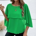 thumbnail image 2 of Njagoc3 Spring Summer Short Sleeve Round-Neck Solid Color Breathable Fashion for Women, 2 of 6