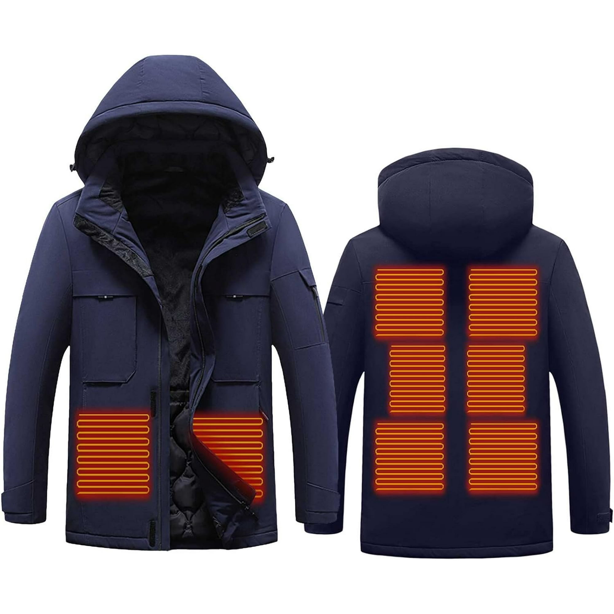 ORUYROP Veste Chauffante pour les Femmes Hommes Chaud Electrique Doudoune Chauffante Rechargeable USB Manteau Sans Batterie Walmart