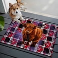 thumbnail image 4 of Farmhouse Washable Area Rug 2 x 3 ft Cow Leopard Texture Rustic Cottagecore Nature Plaid, Soft Non Slip Rugs Stain Repellent Indoor Felt Carpet for Living Dining Room Bedroom Home Office, 4 of 9